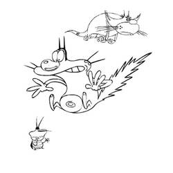 Coloring page: Oggy and the Cockroaches (Cartoons) #38034 - Free Printable Coloring Pages