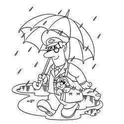 Coloring page: Postman Pat (Cartoons) #49553 - Printable coloring pages