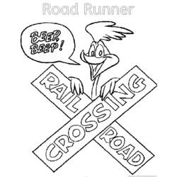 Coloring page: Road Runner and Wile E. Coyote (Cartoons) #47286 - Free Printable Coloring Pages