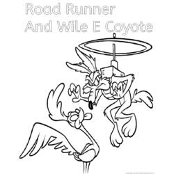 Coloring page: Road Runner and Wile E. Coyote (Cartoons) #47291 - Printable Coloring Pages
