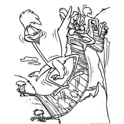 Coloring page: Road Runner and Wile E. Coyote (Cartoons) #47303 - Printable Coloring Pages