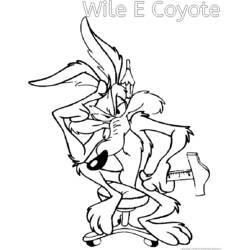 Coloring page: Road Runner and Wile E. Coyote (Cartoons) #47304 - Printable Coloring Pages
