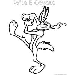 Coloring page: Road Runner and Wile E. Coyote (Cartoons) #47305 - Printable coloring pages