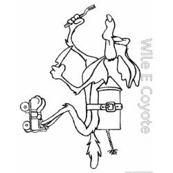 Coloring page: Road Runner and Wile E. Coyote (Cartoons) #47313 - Free Printable Coloring Pages
