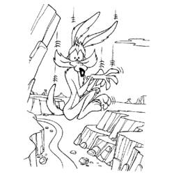 Coloring page: Road Runner and Wile E. Coyote (Cartoons) #47318 - Printable coloring pages