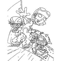 Coloring page: Rocket Power (Cartoons) #52244 - Printable coloring pages