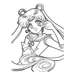 Coloring page: Sailor Moon (Cartoons) #50240 - Printable coloring pages