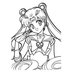 Coloring page: Sailor Moon (Cartoons) #50249 - Printable coloring pages