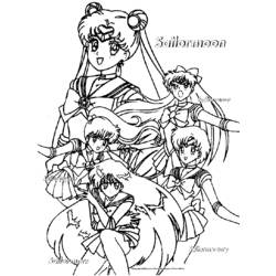 Coloring page: Sailor Moon (Cartoons) #50251 - Free Printable Coloring Pages