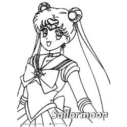 Coloring page: Sailor Moon (Cartoons) #50252 - Printable coloring pages