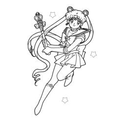 Coloring page: Sailor Moon (Cartoons) #50257 - Printable coloring pages
