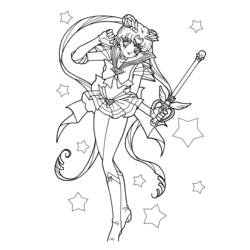 Coloring page: Sailor Moon (Cartoons) #50289 - Free Printable Coloring Pages