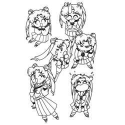 Coloring page: Sailor Moon (Cartoons) #50302 - Printable coloring pages