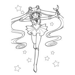 Coloring page: Sailor Moon (Cartoons) #50308 - Free Printable Coloring Pages