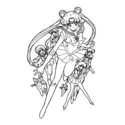 Coloring page: Sailor Moon (Cartoons) #50354 - Free Printable Coloring Pages