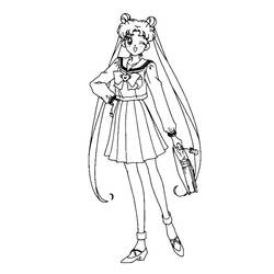 Coloring page: Sailor Moon (Cartoons) #50369 - Free Printable Coloring Pages