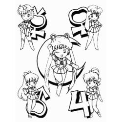 Coloring page: Sailor Moon (Cartoons) #50374 - Free Printable Coloring Pages