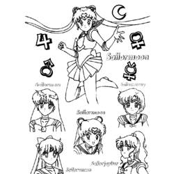 Coloring page: Sailor Moon (Cartoons) #50389 - Free Printable Coloring Pages