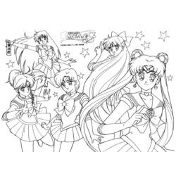 Coloring page: Sailor Moon (Cartoons) #50390 - Printable coloring pages