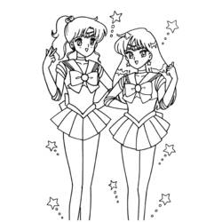 Coloring page: Sailor Moon (Cartoons) #50396 - Free Printable Coloring Pages