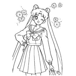Coloring page: Sailor Moon (Cartoons) #50406 - Free Printable Coloring Pages