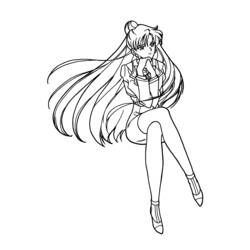Coloring page: Sailor Moon (Cartoons) #50412 - Free Printable Coloring Pages