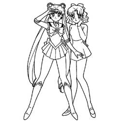 Coloring page: Sailor Moon (Cartoons) #50413 - Free Printable Coloring Pages