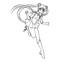Coloring page: Sailor Moon (Cartoons) #50445 - Free Printable Coloring Pages