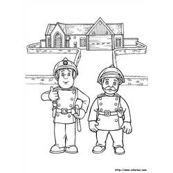 Coloring page: Sam the Fireman (Cartoons) #39787 - Printable coloring pages