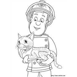 Coloring page: Sam the Fireman (Cartoons) #39797 - Printable coloring pages
