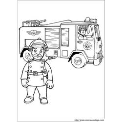 Coloring page: Sam the Fireman (Cartoons) #39822 - Printable coloring pages