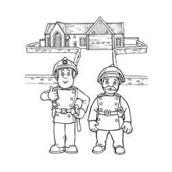Coloring page: Sam the Fireman (Cartoons) #39839 - Printable coloring pages