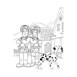 Coloring page: Sam the Fireman (Cartoons) #39842 - Printable coloring pages