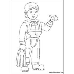 Coloring page: Sam the Fireman (Cartoons) #39890 - Printable coloring pages