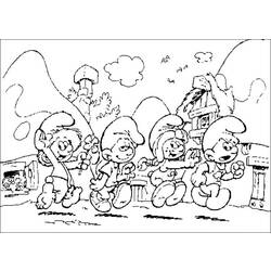 Coloring page: Schtroumpfs (Cartoons) #34598 - Printable coloring pages