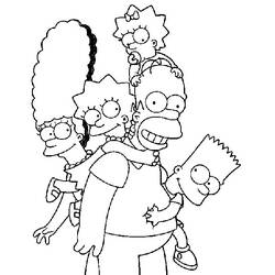 Coloring page: Simpsons (Cartoons) #23773 - Printable coloring pages