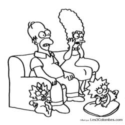 Coloring page: Simpsons (Cartoons) #23832 - Free Printable Coloring Pages