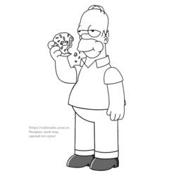 Coloring page: Simpsons (Cartoons) #23893 - Free Printable Coloring Pages