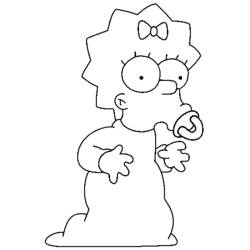 Coloring page: Simpsons (Cartoons) #23935 - Printable coloring pages