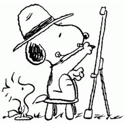 Coloring page: Snoopy (Cartoons) #27070 - Printable coloring pages