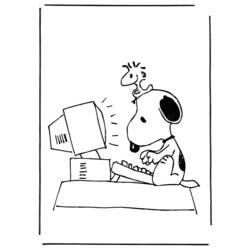 Coloring page: Snoopy (Cartoons) #27071 - Free Printable Coloring Pages