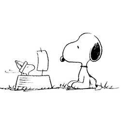 Coloring page: Snoopy (Cartoons) #27160 - Printable coloring pages