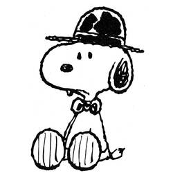 Coloring page: Snoopy (Cartoons) #27166 - Printable coloring pages