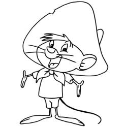 Coloring page: Speedy Gonzales (Cartoons) #30719 - Printable coloring pages