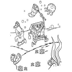 Coloring page: SquareBob SquarePants (Cartoons) #33381 - Free Printable Coloring Pages
