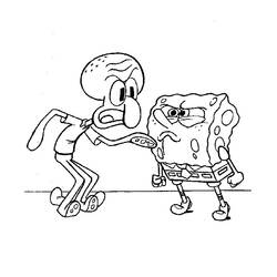 Coloring page: SquareBob SquarePants (Cartoons) #33459 - Free Printable Coloring Pages