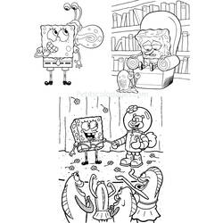 Coloring page: SquareBob SquarePants (Cartoons) #33464 - Free Printable Coloring Pages