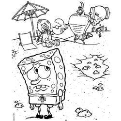 Coloring page: SquareBob SquarePants (Cartoons) #33472 - Free Printable Coloring Pages