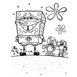 Coloring page: SquareBob SquarePants (Cartoons) #33494 - Free Printable Coloring Pages