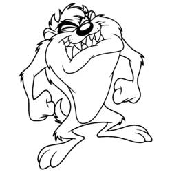 Coloring page: Taz (Cartoons) #30914 - Printable coloring pages
